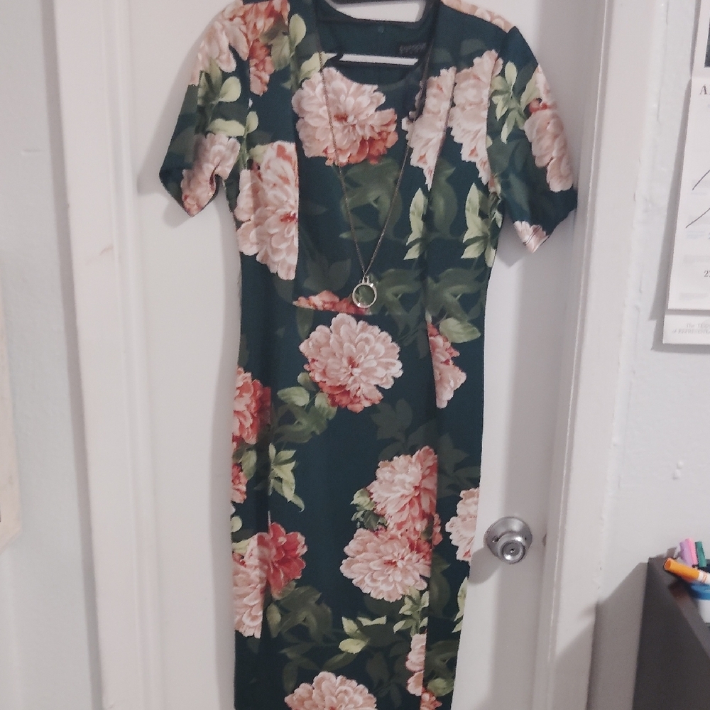 Floral Green Dress